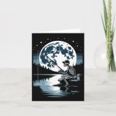 Skeleton Fishing Halloween Spooky Fisherman Under  カード (正面)