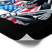Skeleton Gamer 4th Of July Video Game Gaming Boys  ポスター (角)
