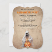 Skeleton Ghost Jack O’Lanterns Halloween Party 招待状 (正面)
