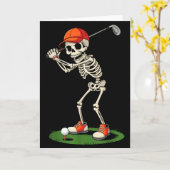 Skeleton Golf Halloween Costume Funny Boys Toddler カード (黄色い花)