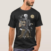 Skeleton Goth Guitar Player Tシャツ (正面)