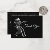 Skeleton Gothic AlternativeHalloween wedding ノートカード (正面/裏面インサイチュ)