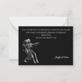 Skeleton Gothic AlternativeHalloween wedding ノートカード (裏面)