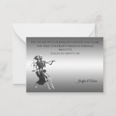 Skeleton Gothic AlternativeHalloween wedding ノートカード (裏面)