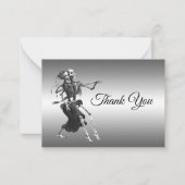 Skeleton Gothic AlternativeHalloween wedding ノートカード (正面)