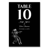 Skeleton Gothic Halloween Alternative Wedding テーブルナンバー (裏面)