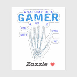 Skeleton Hand Anatomy for Gamers – Keyboard シール