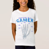 Skeleton Hand Anatomy for Gamers – Keyboard  Tシャツ (正面)
