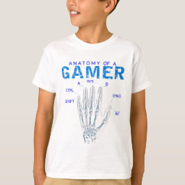 Skeleton Hand Anatomy for Gamers – Keyboard Tシャツ