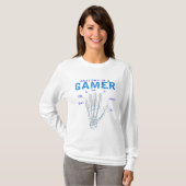 Skeleton Hand Anatomy for Gamers – Keyboard Tシャツ (正面フル)