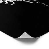 Skeleton Hand Boop On A Cats Nose Funny Halloween  ポスター (角)