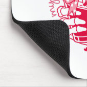 Skeleton Hand Coffee Red Hearts Gothic マウスパッド (コーナー)