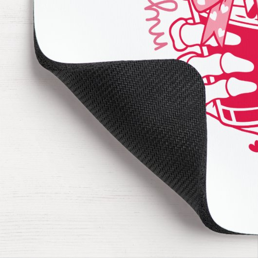 Skeleton Hand Coffee Red Hearts Gothic マウスパッド (コーナー)