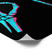 Skeleton Hand Funny Six Seven 6 7 Meme 67 Hallowee ポスター (角)