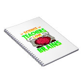 Skeleton Hand Heart Funny Design Style ノートブック (右側)