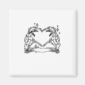 Skeleton Hand Heart Funny Design Style マグネット (正面)