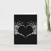 Skeleton Hand Heart Halloween Valentines Matching カード (正面)