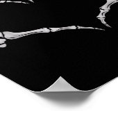 Skeleton Hand Heart Halloween Valentines Matching  ポスター (角)