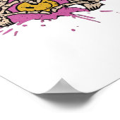 Skeleton Hand Heart Show Classic Style ポスター (角)