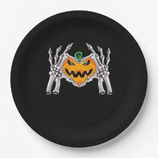 Skeleton Hand Heart Sign Bone Costume Unique Touch ペーパープレート