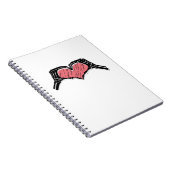 Skeleton Hand Heart Sign Valentines Day Classic ノートブック (右側)