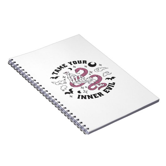 Skeleton Hand Making Heart Minimal Design ノートブック (右側)