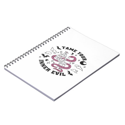 Skeleton Hand Making Heart Minimal Design ノートブック (左側)