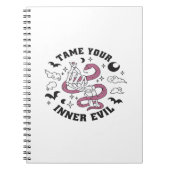 Skeleton Hand Making Heart Minimal Design ノートブック (正面)