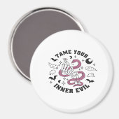 Skeleton Hand Making Heart Minimal Design マグネット (正面/裏面)