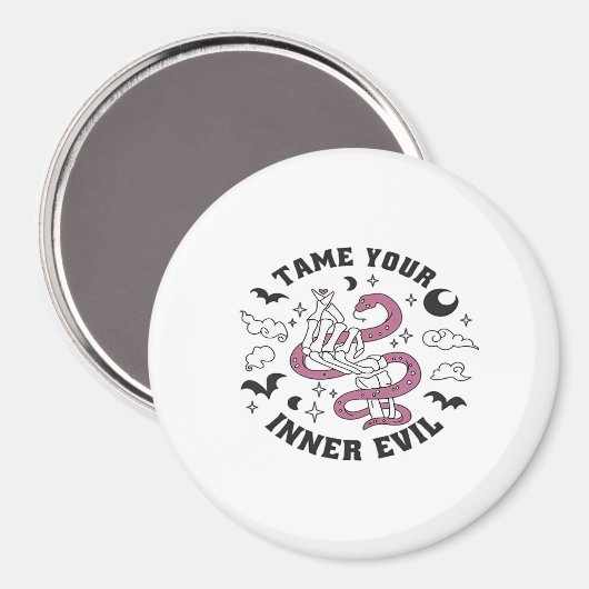 Skeleton Hand Making Heart Minimal Design マグネット (正面/裏面)