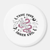 Skeleton Hand Making Heart Minimal Design マグネット (正面)