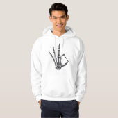 Skeleton Hand OK Sign Hoodie パーカ (正面フル)