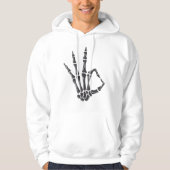 Skeleton Hand OK Sign Hoodie パーカ (正面)