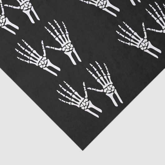 Skeleton Hand Silhouettes On Black Halloween 薄葉紙 (詳細)