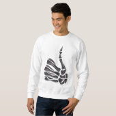 Skeleton Hand Thumbs Up Sweatshirt スウェットシャツ (正面フル)
