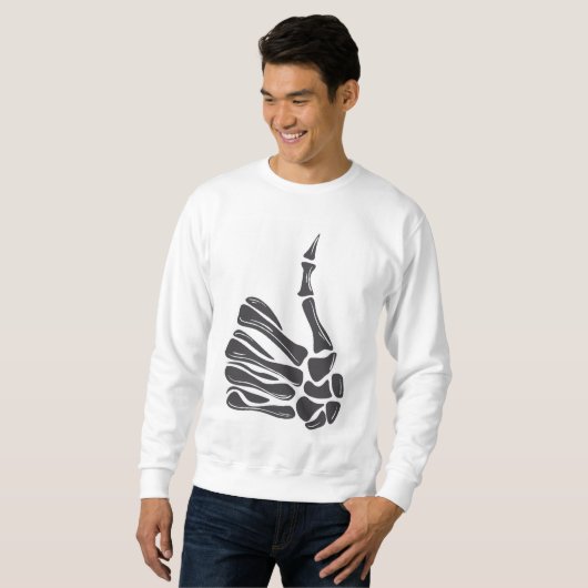 Skeleton Hand Thumbs Up Sweatshirt スウェットシャツ (正面フル)