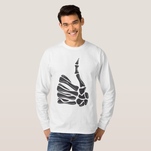 Skeleton Hand Thumbs Up T-Shirt Tシャツ (正面フル)