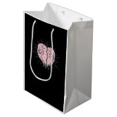Skeleton Hand With Heart Classic ミディアムペーパーバッグ (正面アングル)