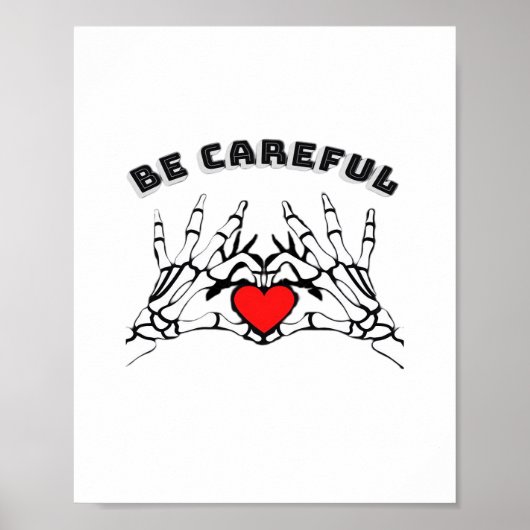 Skeleton Hand With Heart Classic Style ポスター (正面)