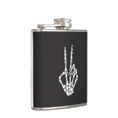 Skeleton Hand with Peaceのサインが表示される フラスク (右)