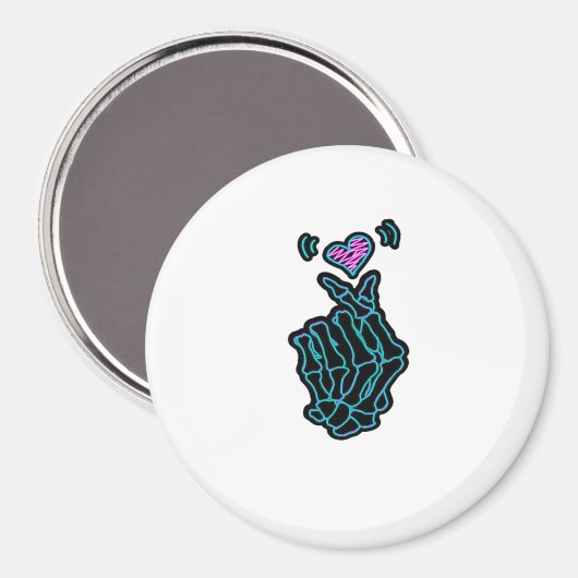 Skeleton Hands Forming A Heart Gentle Expression マグネット (正面/裏面)