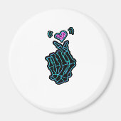Skeleton Hands Forming A Heart Gentle Expression マグネット (正面)