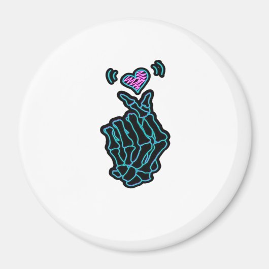 Skeleton Hands Forming A Heart Gentle Expression マグネット (正面)