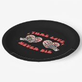 Skeleton Hands Heart Design Classic Aesthetic ペーパープレート (アングル)