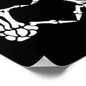 Skeleton Hands Heart Sign Retro Halloween Costume  ポスター (角)