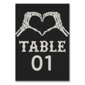 Skeleton Hands Heart Wedding テーブルナンバー (正面)