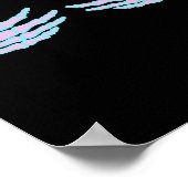 Skeleton Hands On S Breast  ポスター (角)