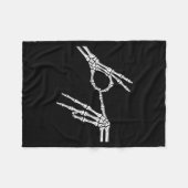 Skeleton Hands Six Seven 6 7 Halloween Costume Men フリースブランケット (正面(横))