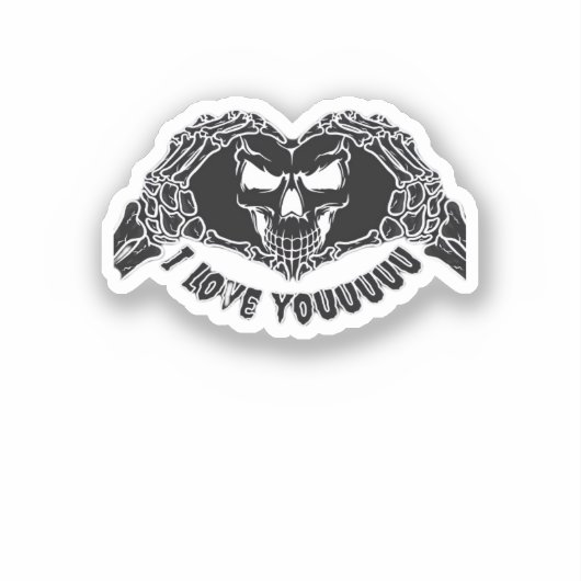 Skeleton Hands Skull Halloween Backgrounds Texture シール (正面)