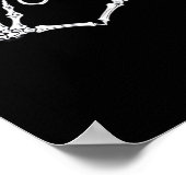 Skeleton Hands Vaとバレンタインデーのゴシックハート ポスター (角)